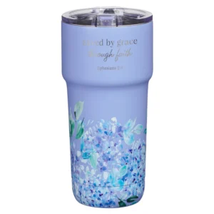 Stainless Steel Lavender Travel Mug β Ephesians 2:8