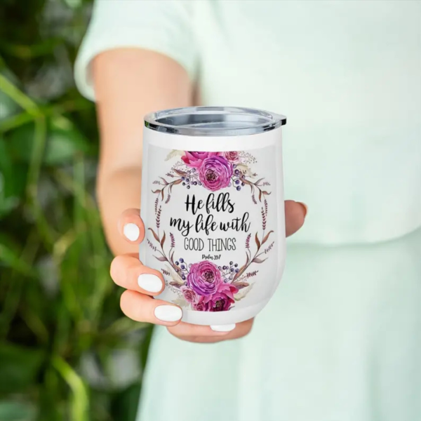 Stainless Steel Travel Mug - Psalm 91:2 - Image 2