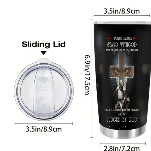 Stainless Steel Travel Mug - Warrior of God - Image 3