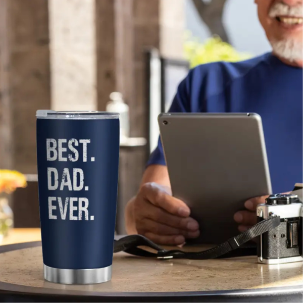 Navy Blue Tumbler - Best Dad Ever - Image 2