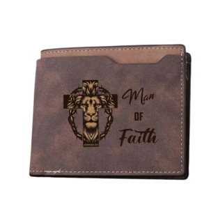 Faux Leather Wallet - Man of Faith