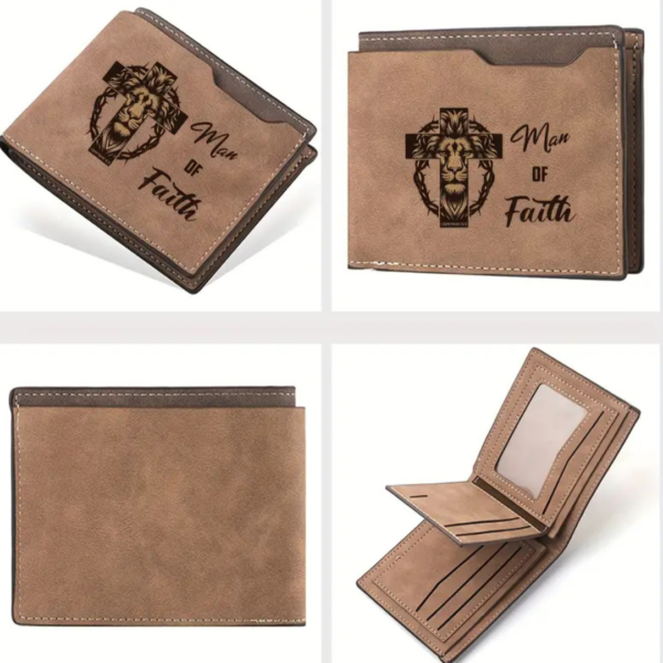 Faux Leather Wallet - Man of Faith - Image 2
