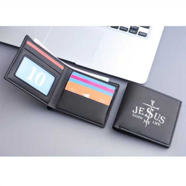 Faux Leather Wallet - Jesus Saved - Image 2
