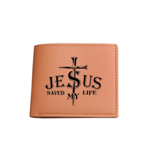 Faux Leather Wallet - Jesus Saved