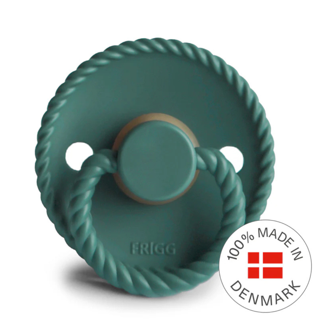 FRIGG Rope Latex Pacifier - Vintage Green