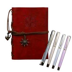 Vintage Leather Notebook - Red