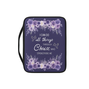 Purple Bible Cover - Philippians 4:13