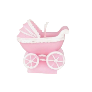 Baby Stroller Candle - Pink
