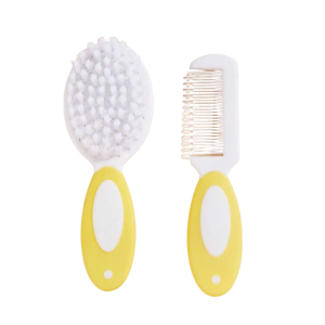 2 Pcs Baby Brush & Comb Set - Yellow