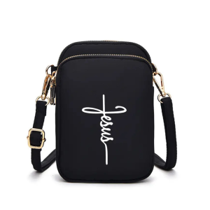 Black Crossbody Bag - Jesus
