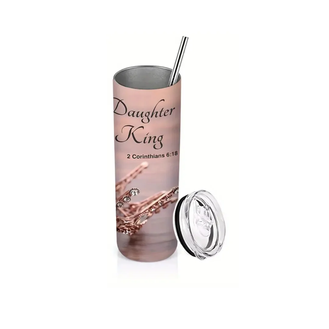 Beautiful Stainless Steel Skinny Tumbler – Daughter Gift (1 Piece)
