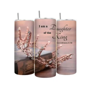Beautiful Stainless Steel Skinny Tumbler – Daughter Gift (1 Piece)