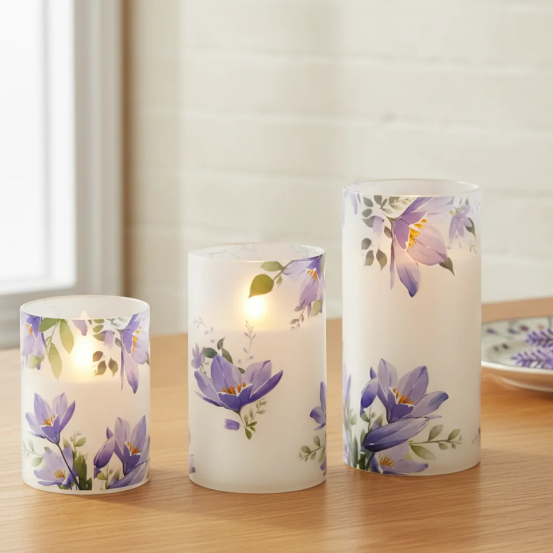 Electronic Flower LED Candles – 3 Pack | Elegant & Safe Lighting