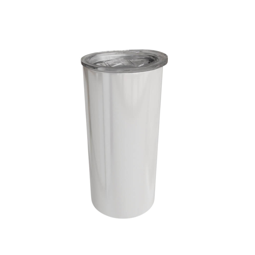 15oz White Stainless Steel Skinny Tumbler