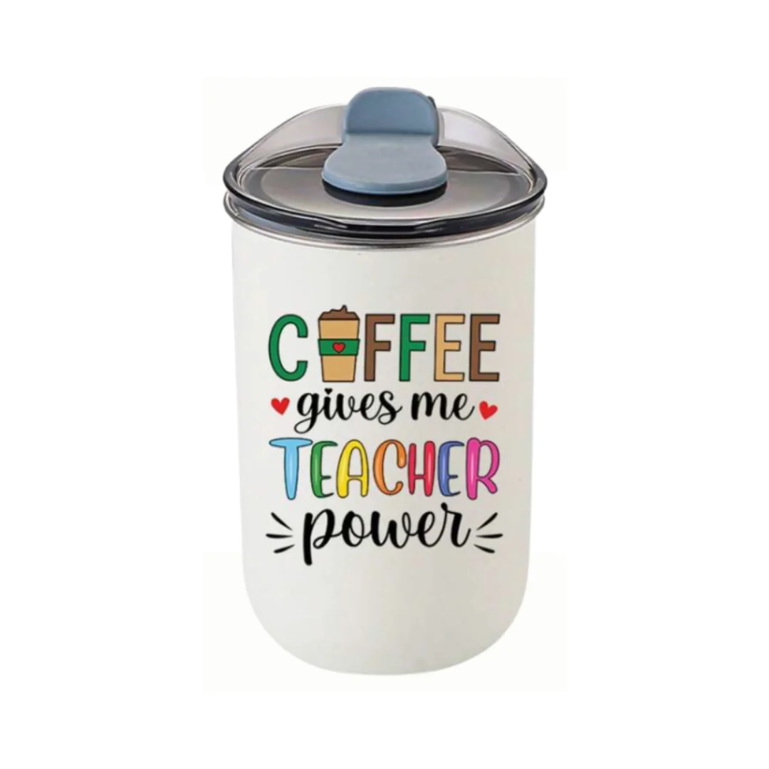 Short Teacher Tumbler – 1 Piece Coffee & Power Cup