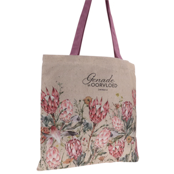 Genade in Oorvloed Canvas Tote Bag - Afrikaans Christian Shopper Bag - Image 2