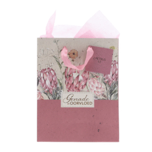 Afrikaans Medium Gift Bag | Genade in Oorvloed Fynbos with Gift Tag