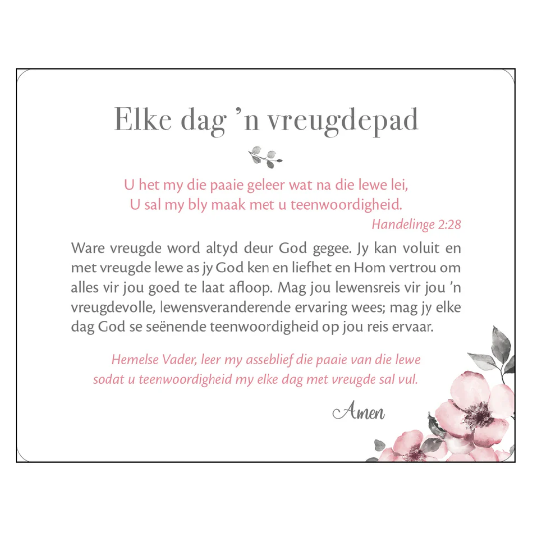 Vreugde In Sy Teenwoordigheid | Afrikaans Scripture Cards in Tin Set - Image 2