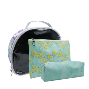 3pc Beauty Bag Set Full Bloom | Travel Makeup & Toiletry Organizer