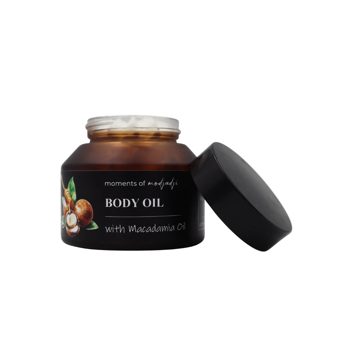 Modjadji Body Oil | Hydrating Luxury Skincare in Glass Bottle