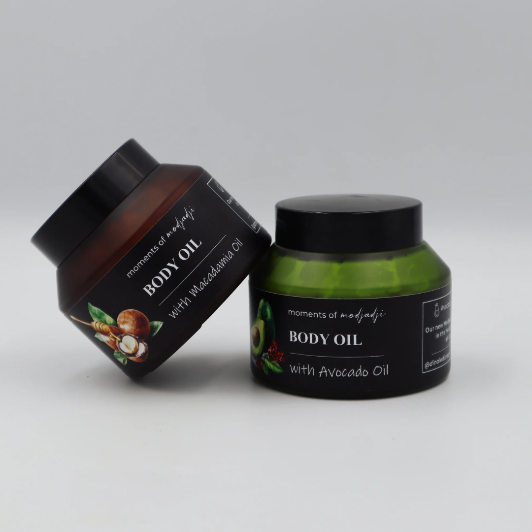 Modjadji Body Oil - Hydrating Luxury Skincare in Glass Bottle - Image 2