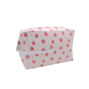 Strawberry Kisses Large Toiletry Bag – Cute Kids Shoulder Bag with Charm