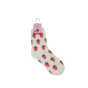 Strawberry Novelty Socks – Fun Fruit Print Cozy Cute Socks for Kids