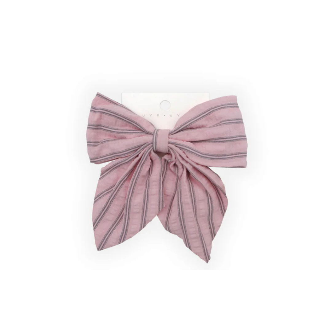 Pink Stripe Hair Bow – Cute Toddler & Kids Hair Accessory for Girls