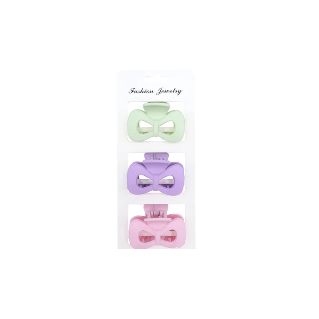 Bow Hair Clamps 3pc – Cute Kids & Toddler Hair Accessories Set for Girls