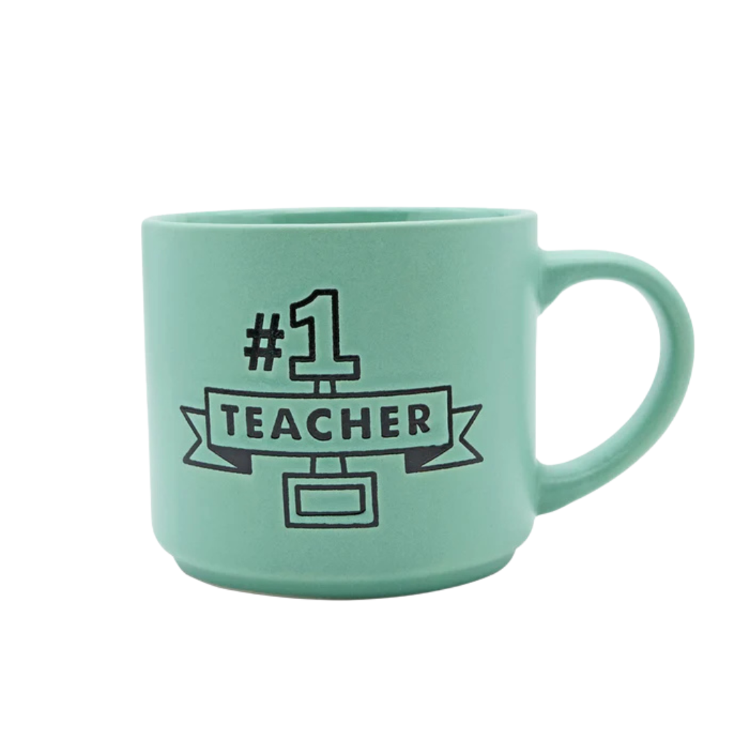 #1 Teacher Mug – Best Teacher Coffee Cup Gift for Appreciation & Thanks