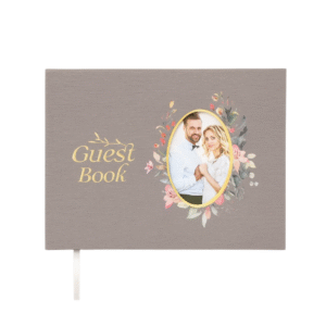 Wedding Guest Book with DIY Photo Cover – Personalized Sign-In Book