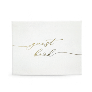 Faux Leather Wedding Guest Book – Elegant Guest Sign-In Book
