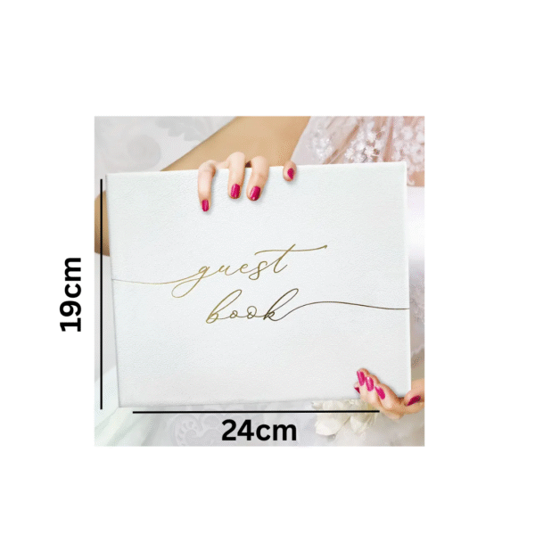 Faux Leather Wedding Guest Book – Elegant Guest Sign-In Book - Image 2