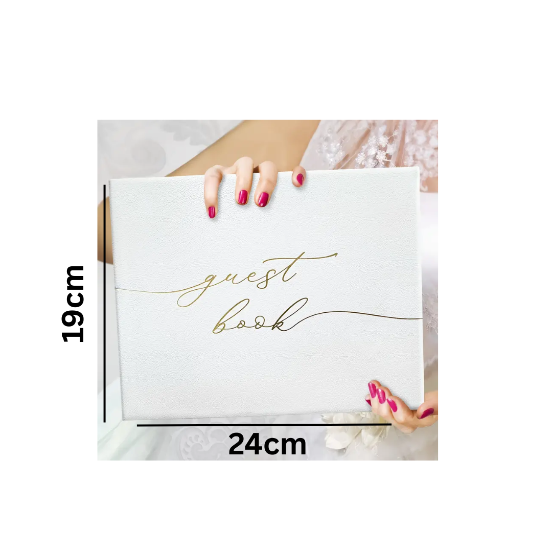 Faux Leather Wedding Guest Book – Elegant Guest Sign-In Book - Image 2