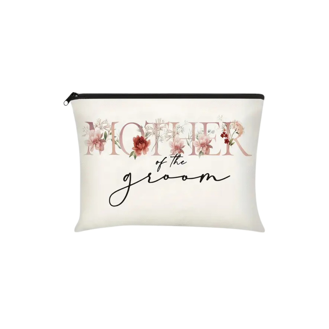 Mother of the Groom Cosmetic Bag – Elegant Wedding Makeup Pouch