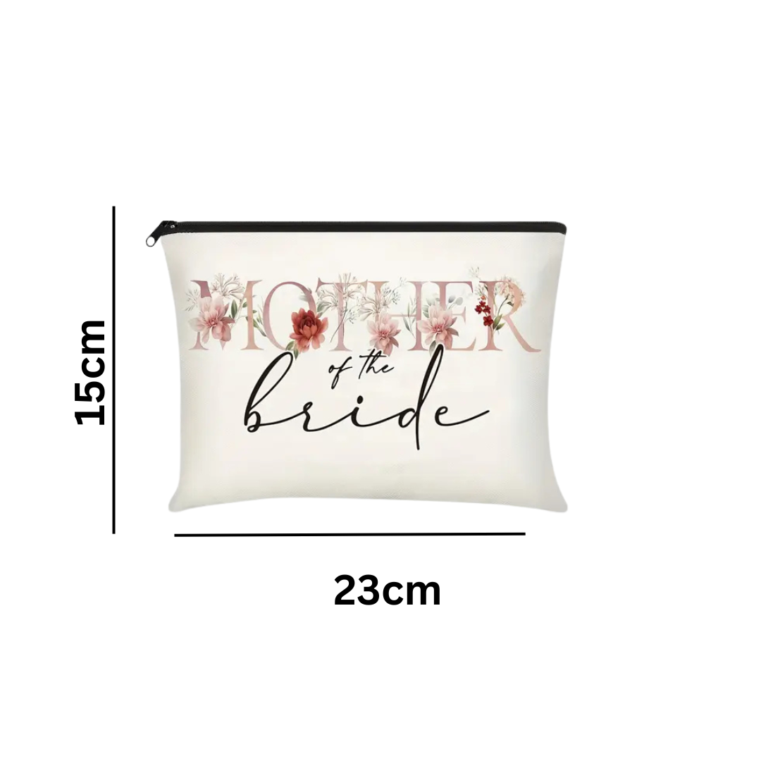 Mother of the Bride Cosmetic Bag – Elegant Wedding Makeup Pouch - Image 2
