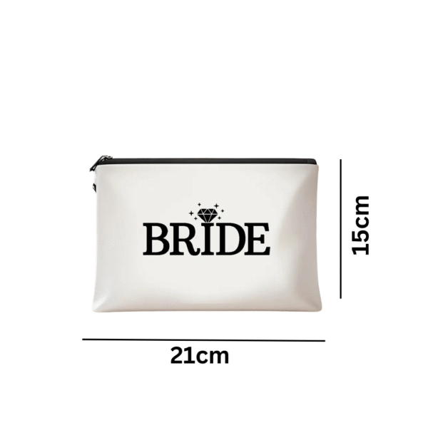 Bride & Groom Wedding Pouches – His and Hers Cosmetic Bags - Image 2
