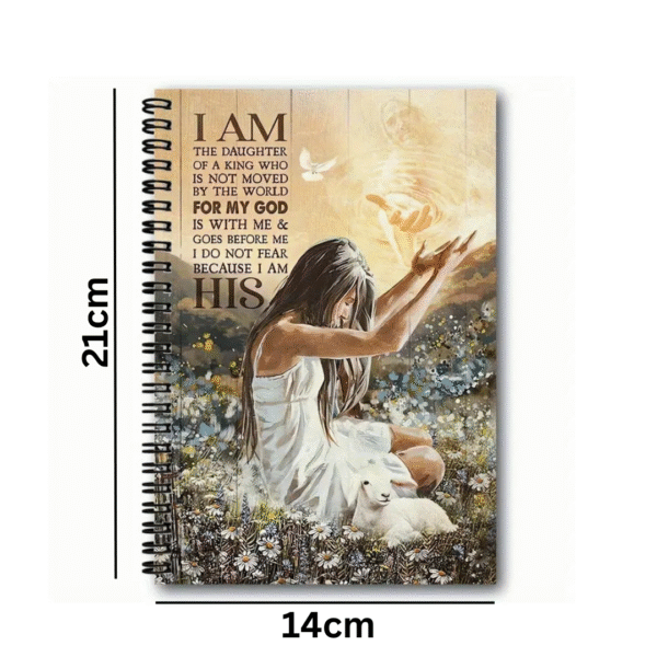 Inspirational Spiral Notebook Journal – I Am the Daughter of a King - Image 2