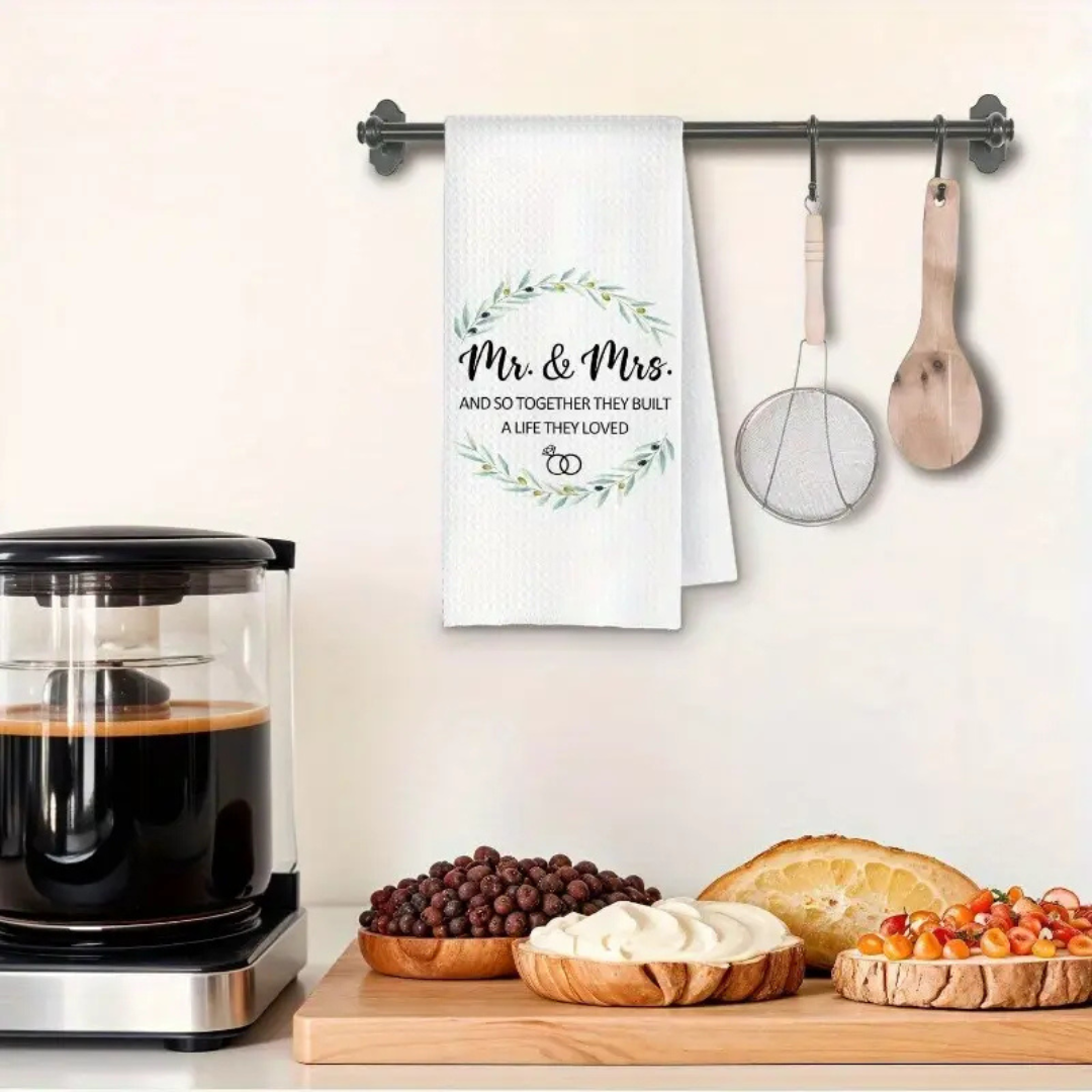 Mr and Mrs Kitchen Towel Set - Wedding Gift & Home Décor Essentials - Image 2