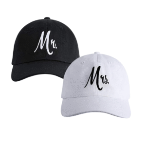 Mr & Mrs Baseball Cap Set – Matching Couple Hats for Him & Her