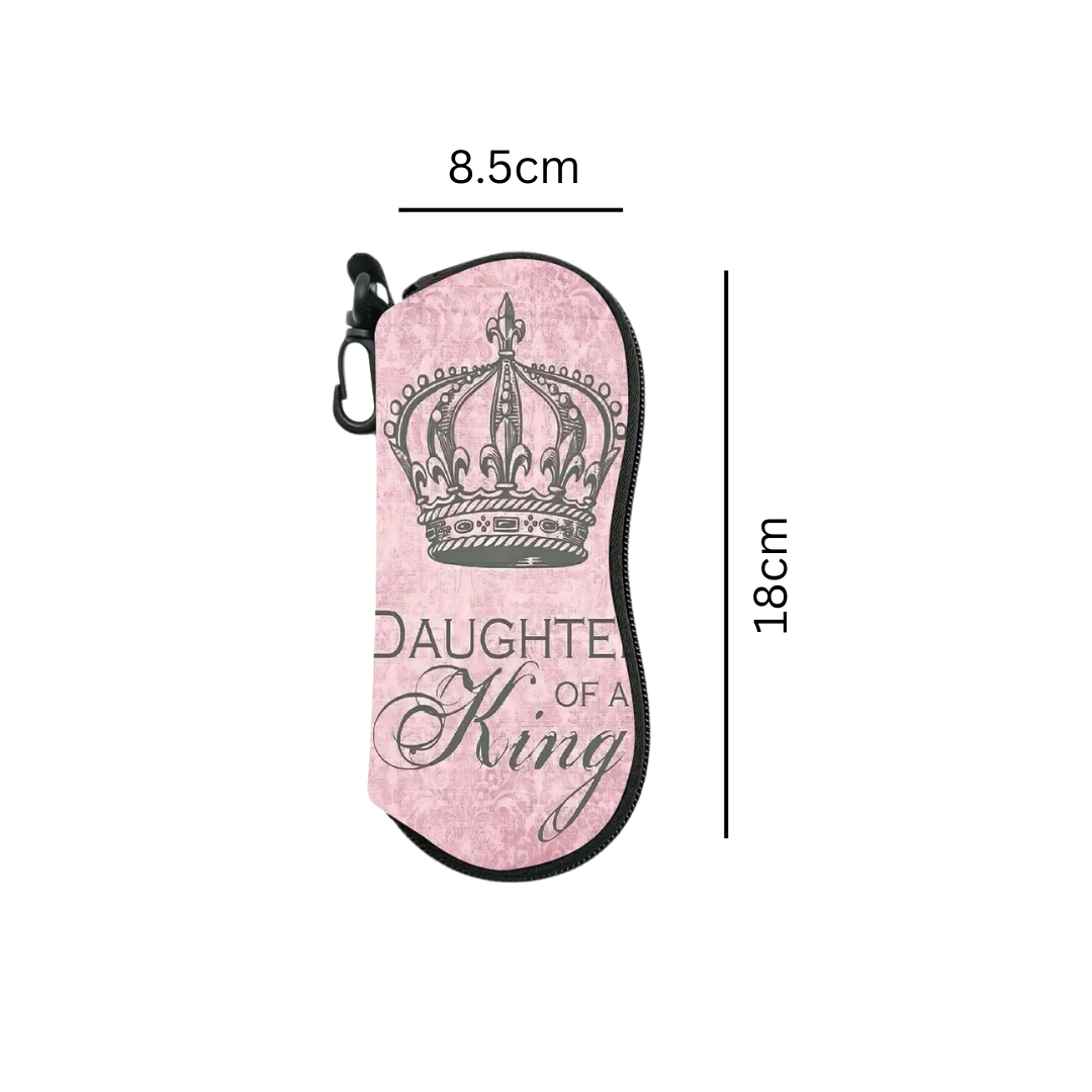 Crown Eyeglass Case with Zipper Closure – Stylish Protective Holder - Image 2