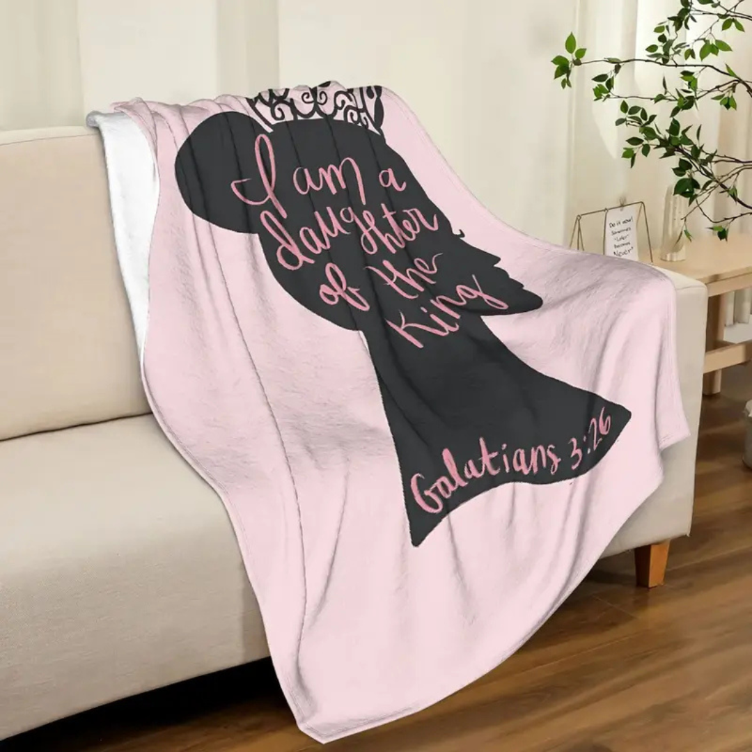 Women’s Bible Verse Throw Blanket – Inspirational Cozy Fleece Throw - Image 2