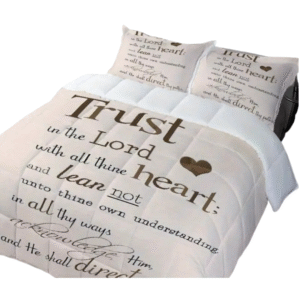 Christian Scripture Bedding Set – 3pcs Duvet Cover & Pillowcases