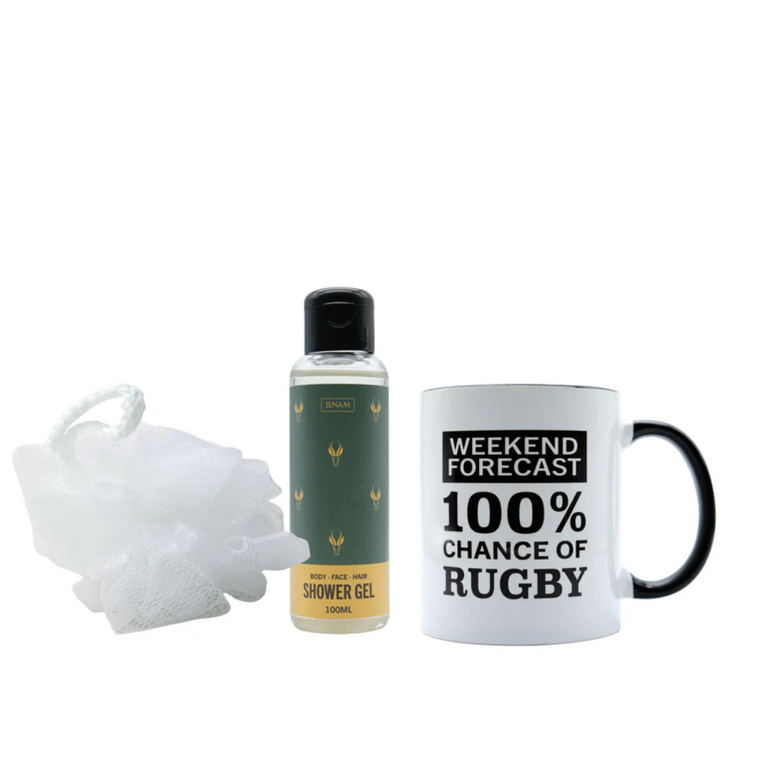 3-in-1 Bath & Shower Gift Set – Gel, Mesh Sponge & Novelty Mug - Image 2