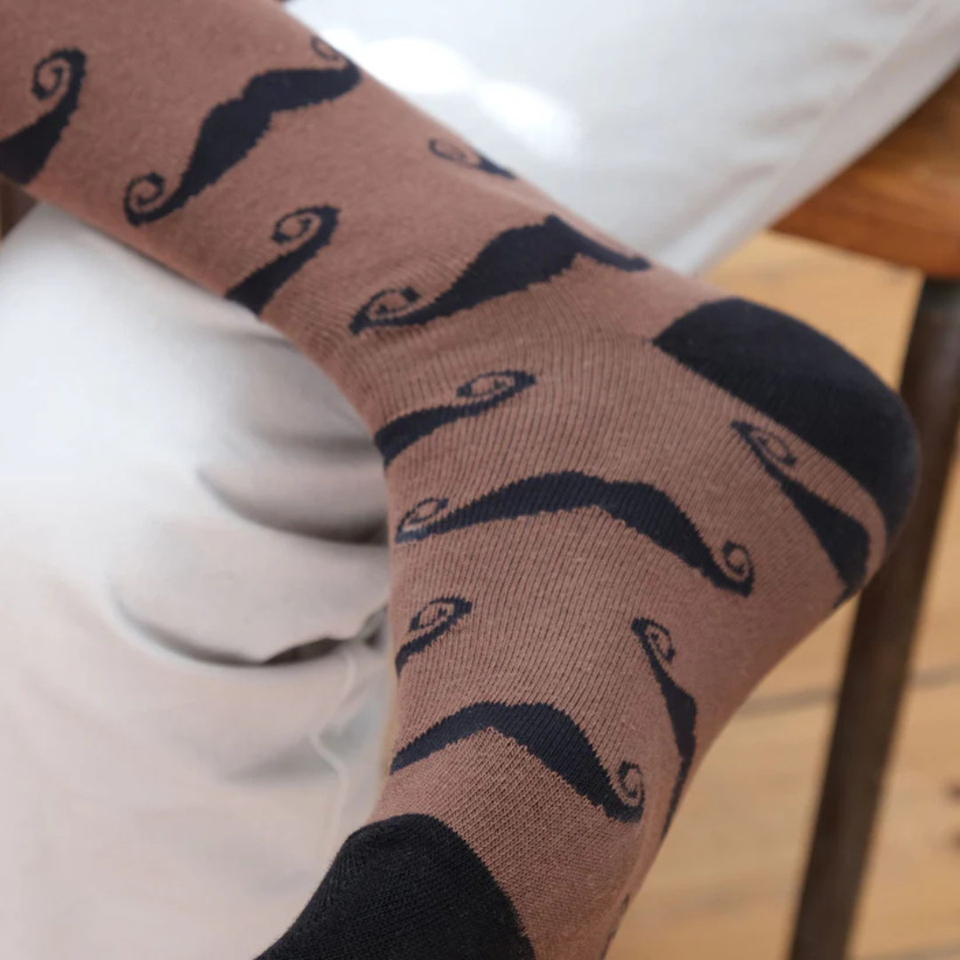 Moustache Socks – Quirky Men’s Novelty Gift Socks - Image 2
