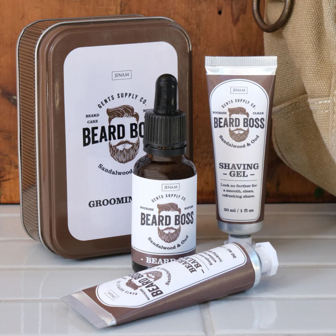 Men’s Beard Grooming Kit – Beard Oil, Shaving Gel & Beard Balm Set - Image 2