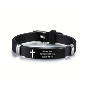Faith Stainless Steel Bracelet – Isaiah 41:10 (Men’s)