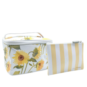 2Pc Sunflower Beauty Bag Set