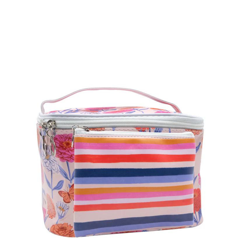 2pc Beauty Bag Set | Travel Makeup & Toiletry Organizer with Pouch