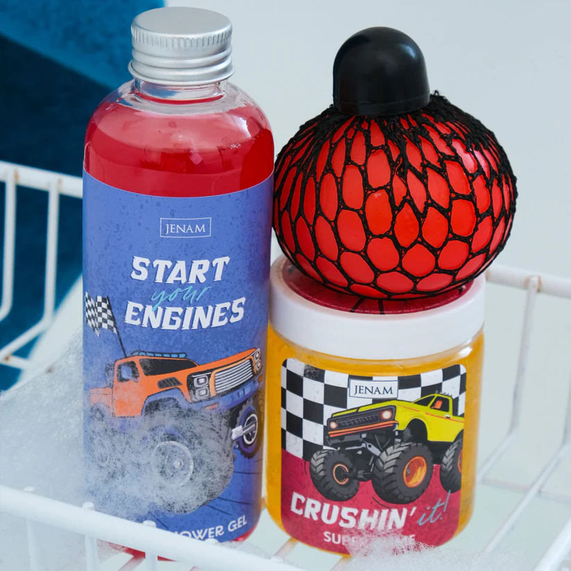 Extreme Adventure Bath Gift Set – Shower Gel, Slime & Squishy Toy for Kids - Image 2